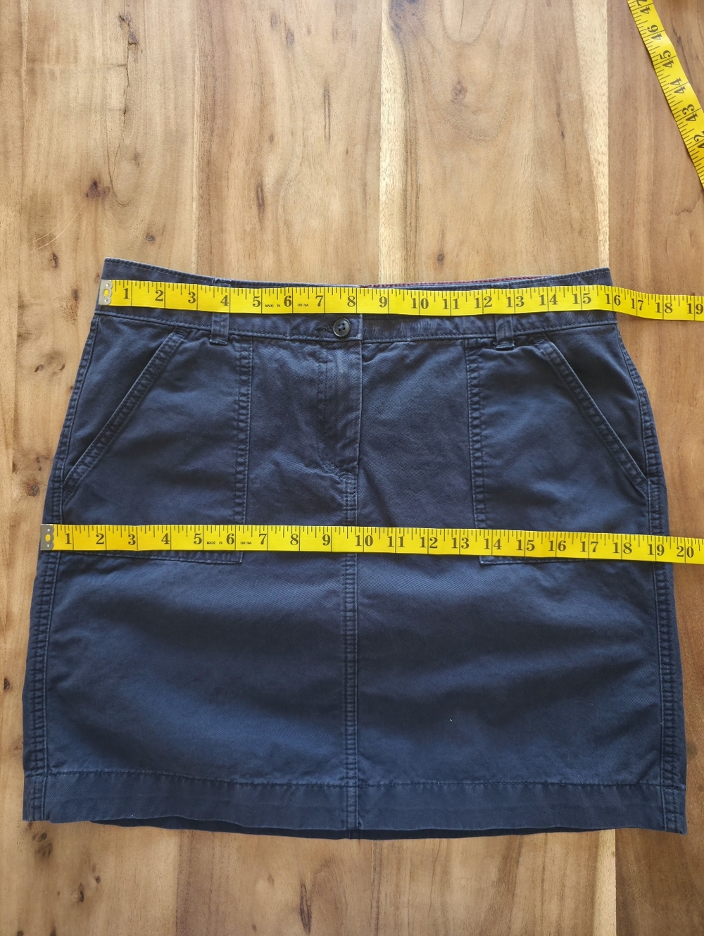 Tommy Hilfiger Preppy Navy Utility Skirt, 100% Cotton, Y2K/2000 Style, Size 6 - Picture 10 of 12